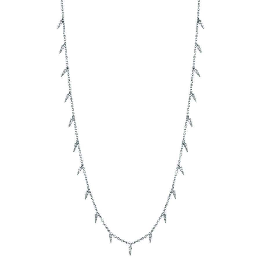 Gold & Diamond Fringe Drop Necklace - Sydney Evan Fine Jewelry