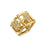 Gold & Diamond Luck Block Ring