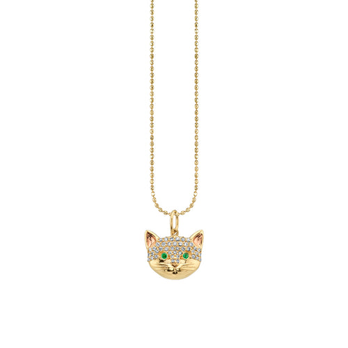 Gold & Diamond Cat Charm