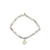 Kids Collection Gold & Diamond Eye Coin on White Turquoise Heishi
