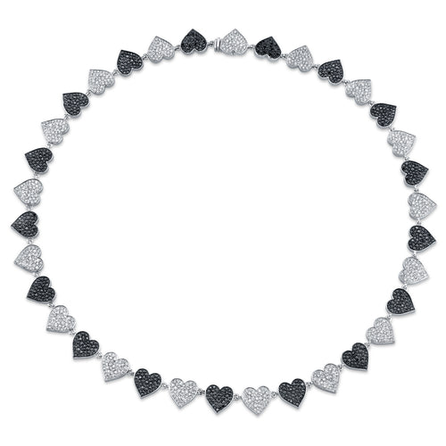 Gold & Diamond Heart Eternity Necklace