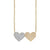 Gold & Diamond Supersize Double Heart Necklace
