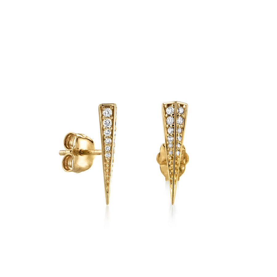 Men's Collection Gold & Diamond Spike Stud - Sydney Evan Fine Jewelry