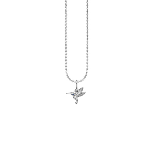 Gold & Diamond Tiny Hummingbird Charm