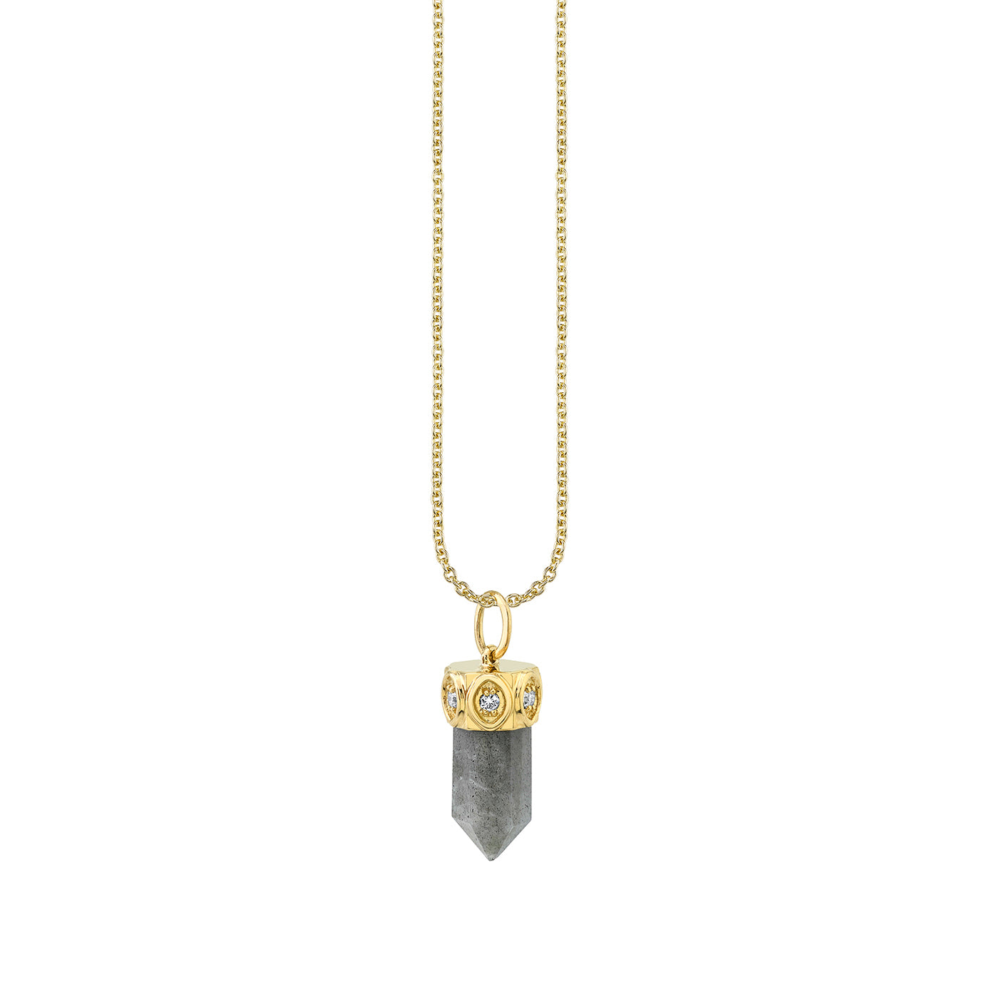 Shop Sydney Evan 14k Gold & Diamond Short Carved Stone Charm