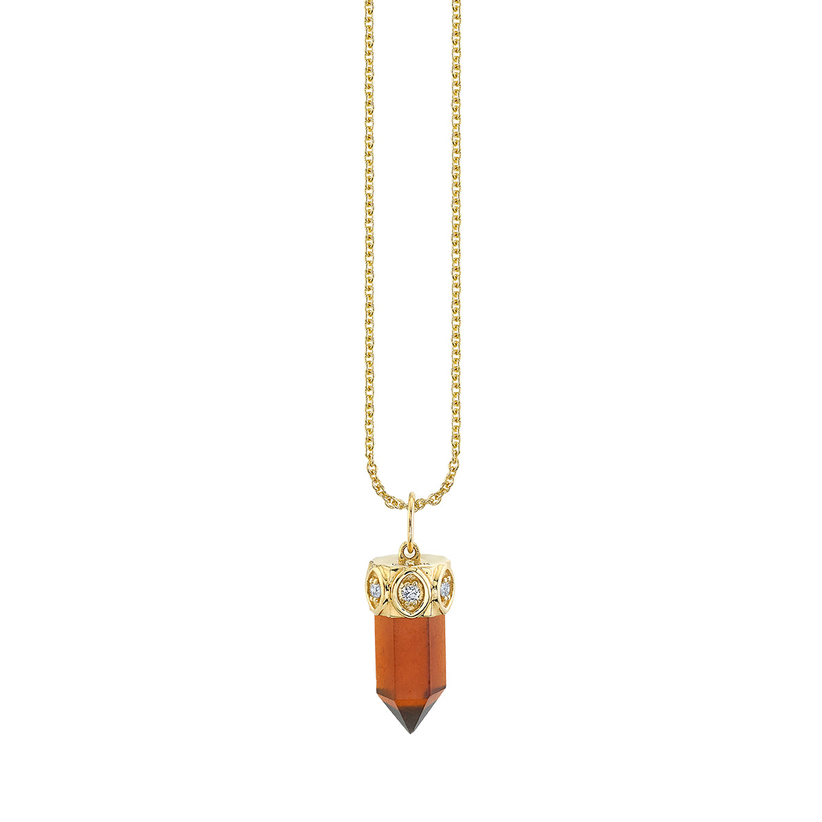 Shop Sydney Evan 14k Gold & Diamond Short Carved Stone Charm