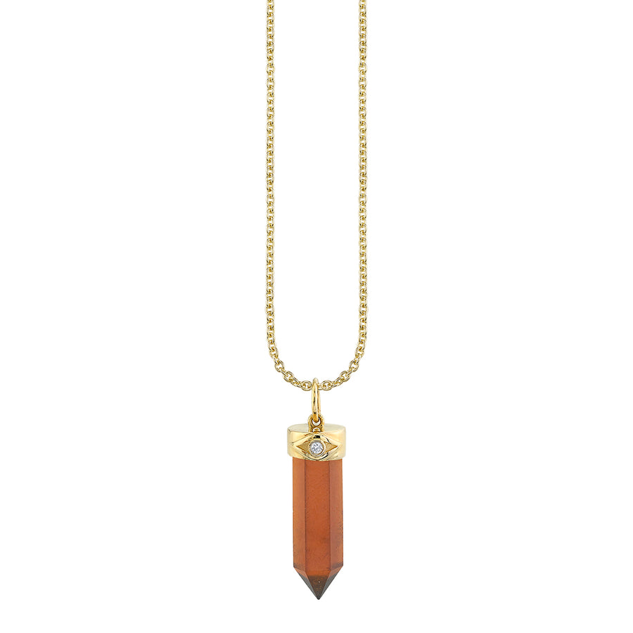 Gold chain with crystal pendant deals