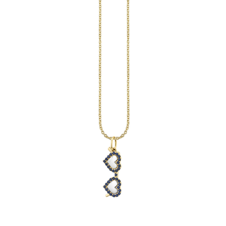 Gold & Gemstones Heart Sunglasses Charm - Sydney Evan Fine Jewelry