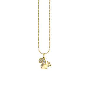Gold & Diamond Small Squirrel Charm - Sydney Evan Fine Jewelry