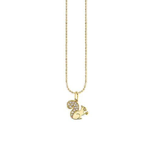 Gold & Diamond Small Squirrel Charm