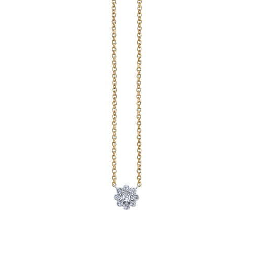 Kids Collection Gold & Diamond Flower Necklace