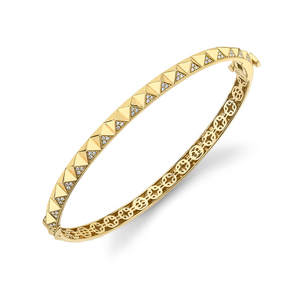 Spike 18 Karat Yellow Gold Diamond Cuff Bracelet For Sale at 1stDibs | spike  bracelet gold, spiked gold bracelet, spike gold bracelet