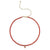 Gold & Diamond Small Enamel Red Bamboo Coral Necklace