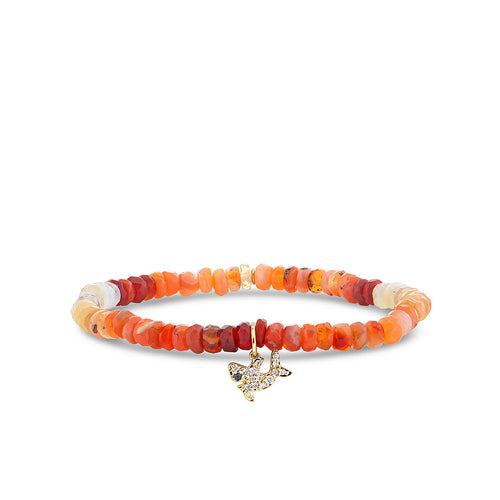 Kids Collection Gold & Diamond Shark on Fire Opal