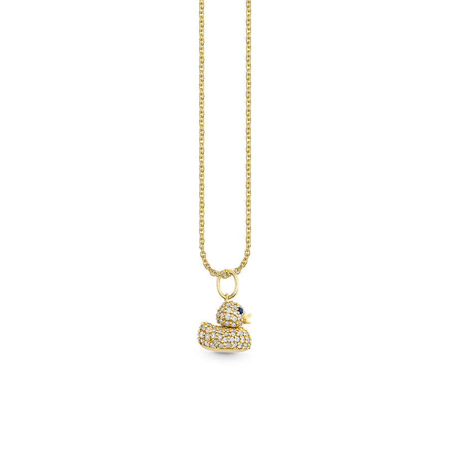 Gold & Diamond 3D Rubber Duck Charm - Sydney Evan Fine Jewelry