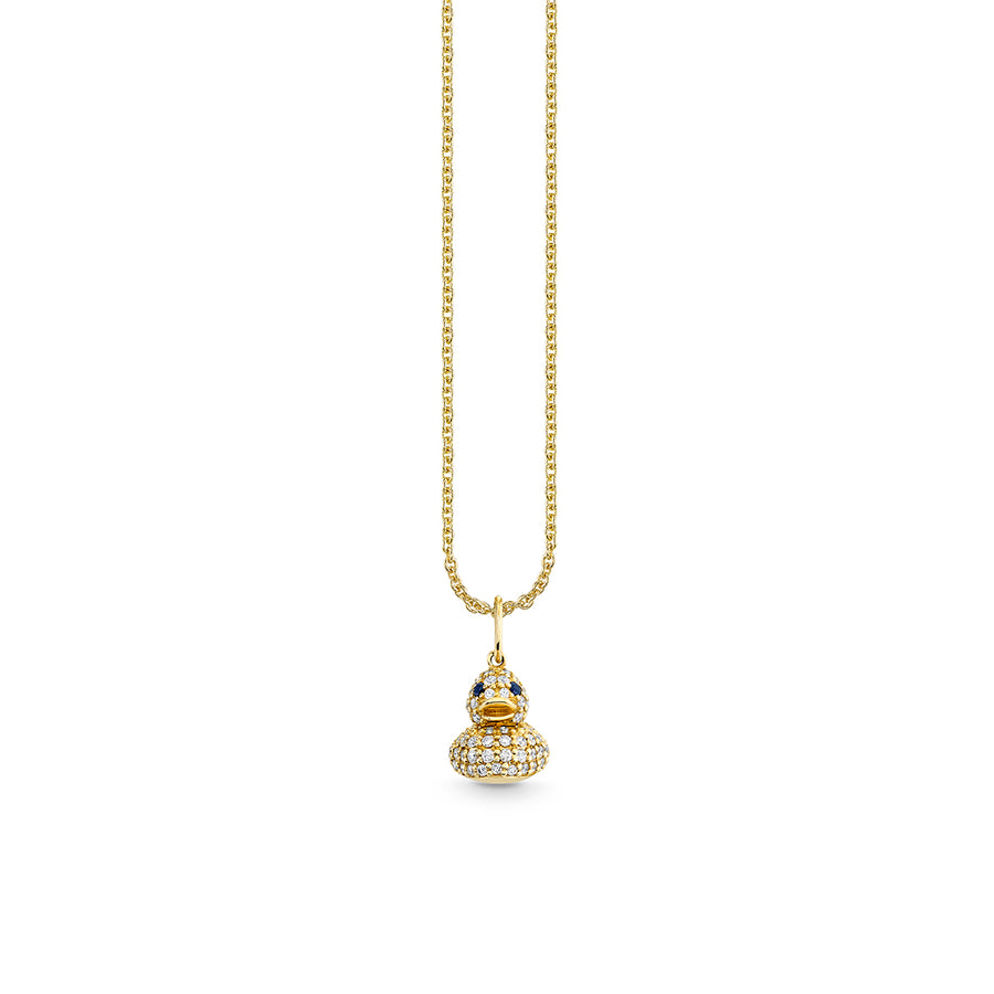 Gold & Diamond 3D Rubber Duck Charm - Sydney Evan Fine Jewelry