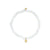 Kids Collection Gold & Diamond Tiny Clam Shell on Mother of Pearl Heishi