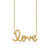 Pure Gold Medium Love Script Rope Necklace