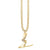 Gold & Diamond Skiing Girl Charm