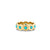 Gold & Turquoise Fluted Eternity Ring