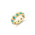 Gold & Turquoise Fluted Eternity Ring