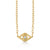 Gold & Diamond Fluted Eye Necklace