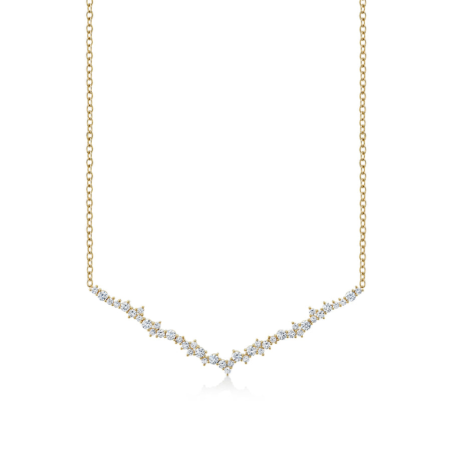 Gold & Diamond Cocktail V Necklace - Sydney Evan Fine Jewelry