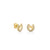 Gold & Diamond Horse Horseshoe Stud