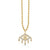 Gold & Diamond Large Eye With Marquise Eye Fringes Charm