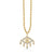 Gold & Diamond Large Evil Eye With Marquise Eye Fringes Charm