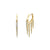 Gold & Diamond Graduated Fringe Huggie Hoops