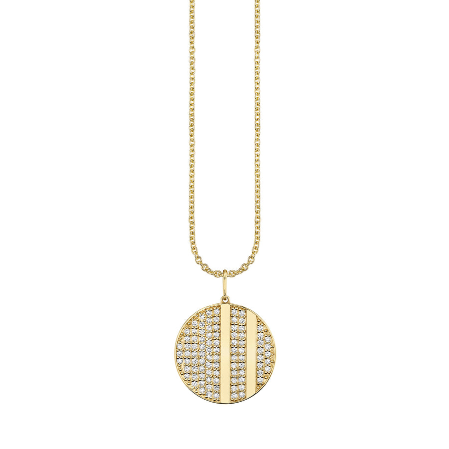 Men's Collection Gold & Diamond Disc Charm - Sydney Evan Fine Jewelry