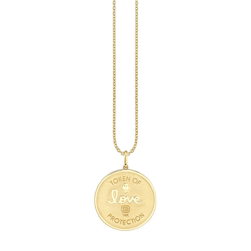 Gold & Diamond Eye Coin Charm