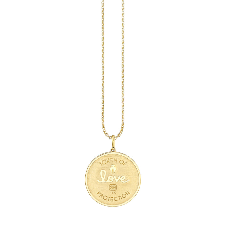 Gold & Diamond Eye Coin Charm - Sydney Evan Fine Jewelry