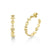 Gold & Diamond Medium Icon Hoops