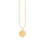 Gold & Diamond Aries Zodiac Medallion Necklace