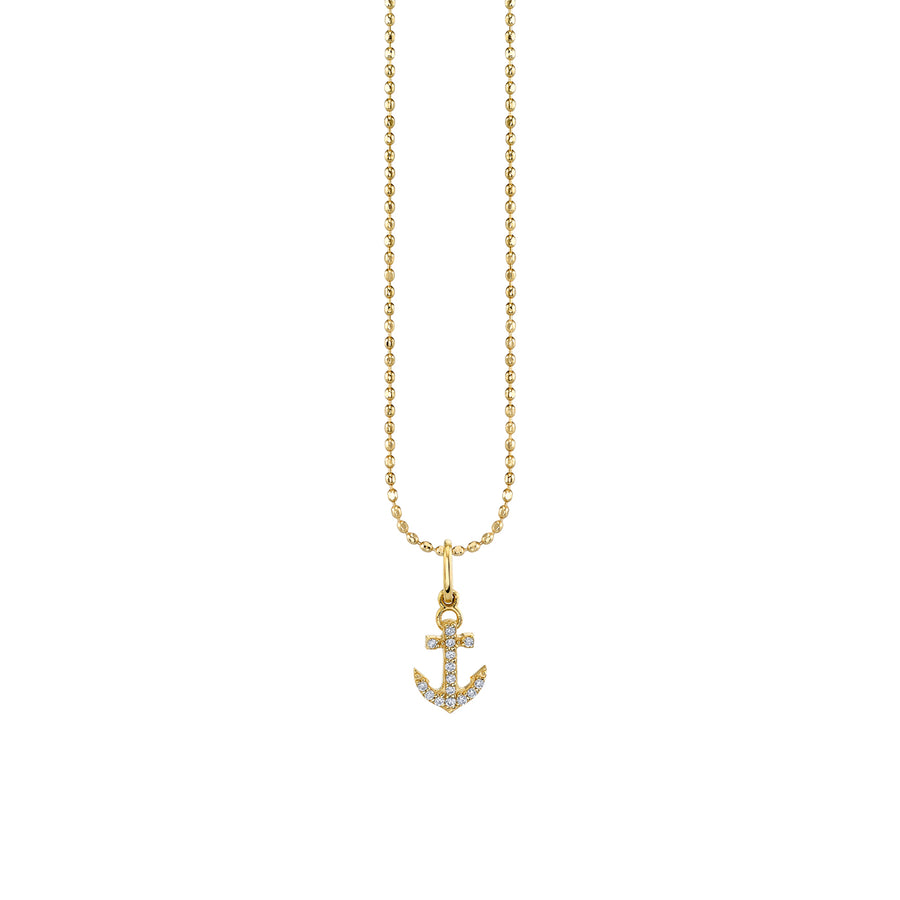 Kids Collection Gold & Diamond Tiny Anchor Necklace - Sydney Evan Fine Jewelry