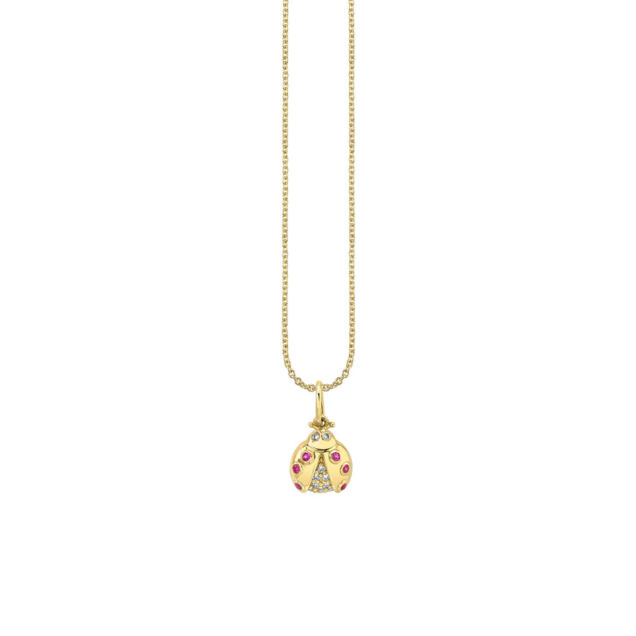 Gold & Diamond Open Wing Ladybug Charm - Sydney Evan Fine Jewelry