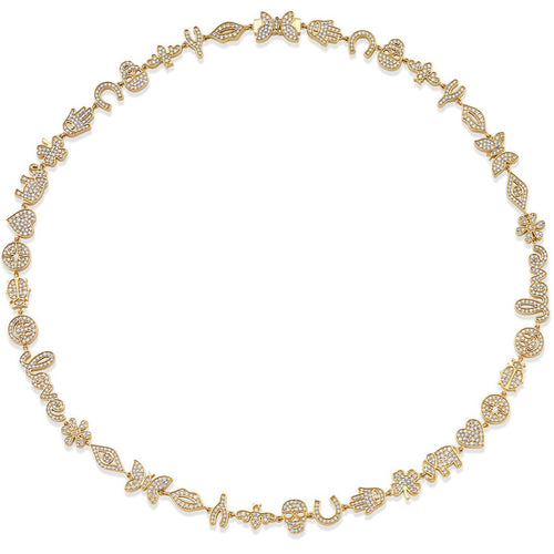 Gold & Diamond Small Anniversary Eternity Necklace