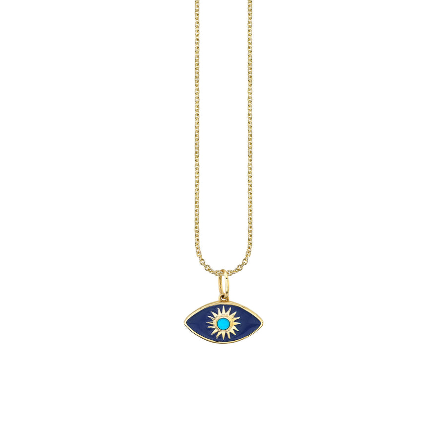 Gold & Enamel Sunburst Eye Charm - Sydney Evan Fine Jewelry