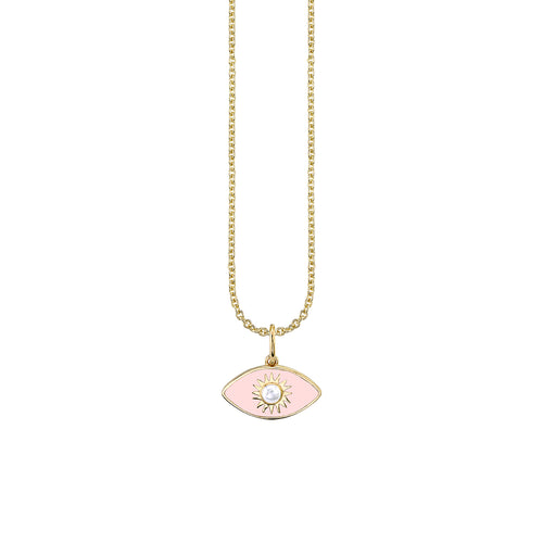 Gold & Enamel Sunburst Eye Charm