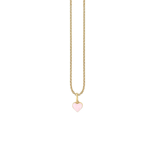 Gold & Enamel Mini Heart Charm