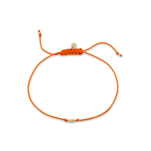 Gold & Diamond Tiny Eye Cord Bracelet