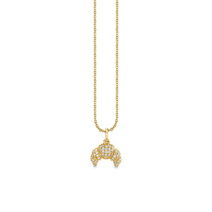 Gold & Diamond Croissant Charm Charm - Sydney Evan Fine Jewelry