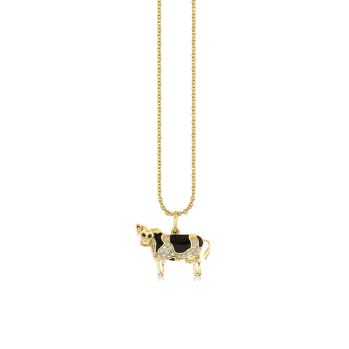 Gold & Diamond Bessie Cow Charm