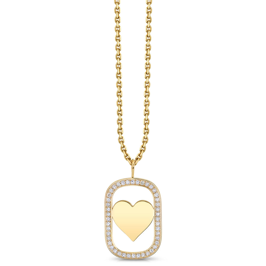 Gold & Diamond Extra Large Heart Open Icon Charm - Sydney Evan Fine Jewelry