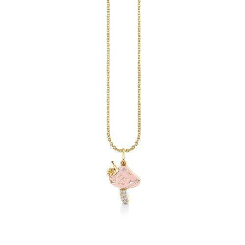 Gold & Diamond Celestial Mushroom Charm