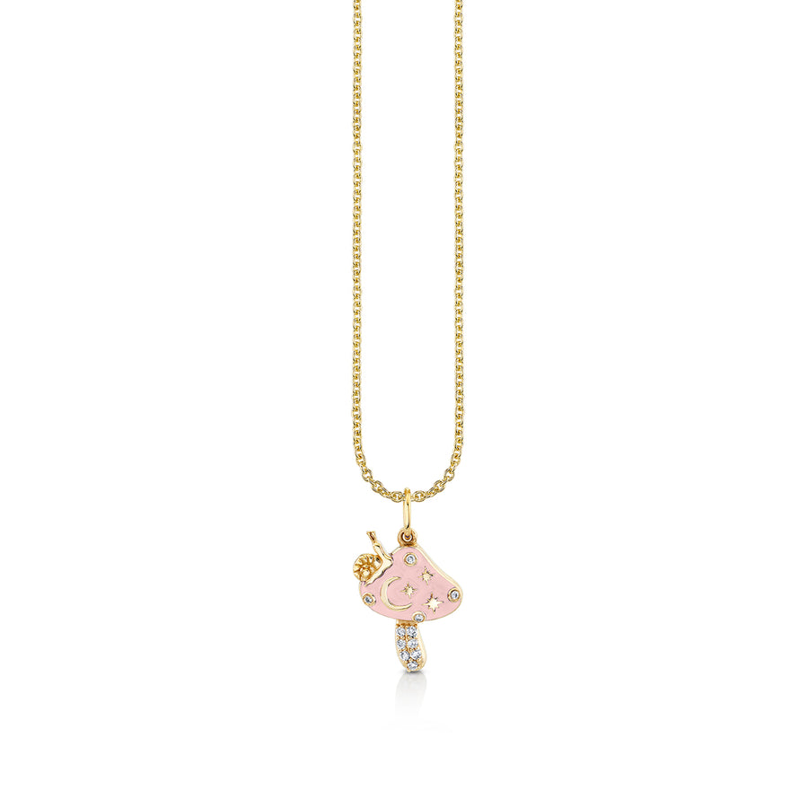 Gold & Diamond Celestial Mushroom Charm - Sydney Evan Fine Jewelry
