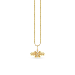 Gold & Diamond Small Celestial Moth Charm - Sydney Evan Fine Jewelry
