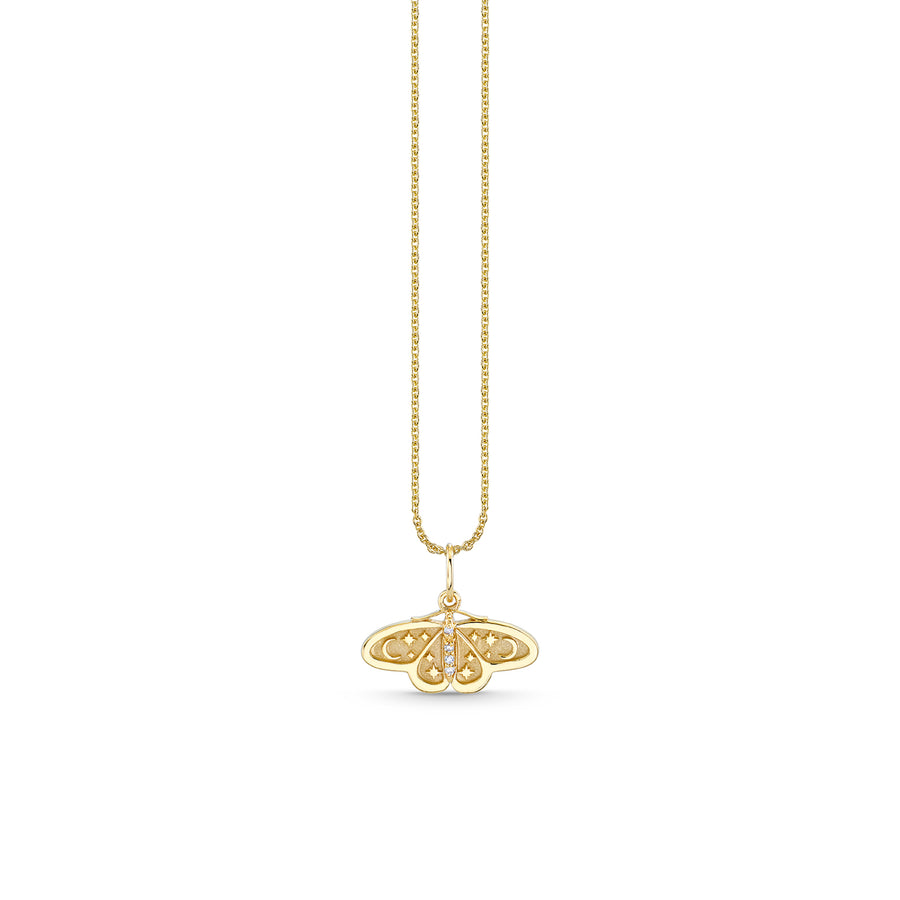 Gold & Diamond Small Celestial Moth Charm - Sydney Evan Fine Jewelry